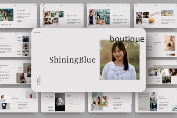 Preview of Animated Fashion Boutique PowerPoint Tem fashion presentation template