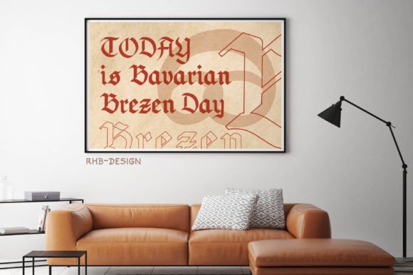 Bavarian Brezen Font PNG with transparent background - Preview 3
