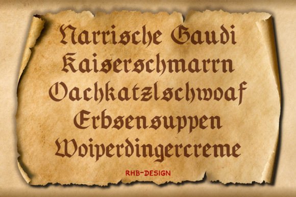 Bavarian Brezen Font PNG with transparent background - Preview 5