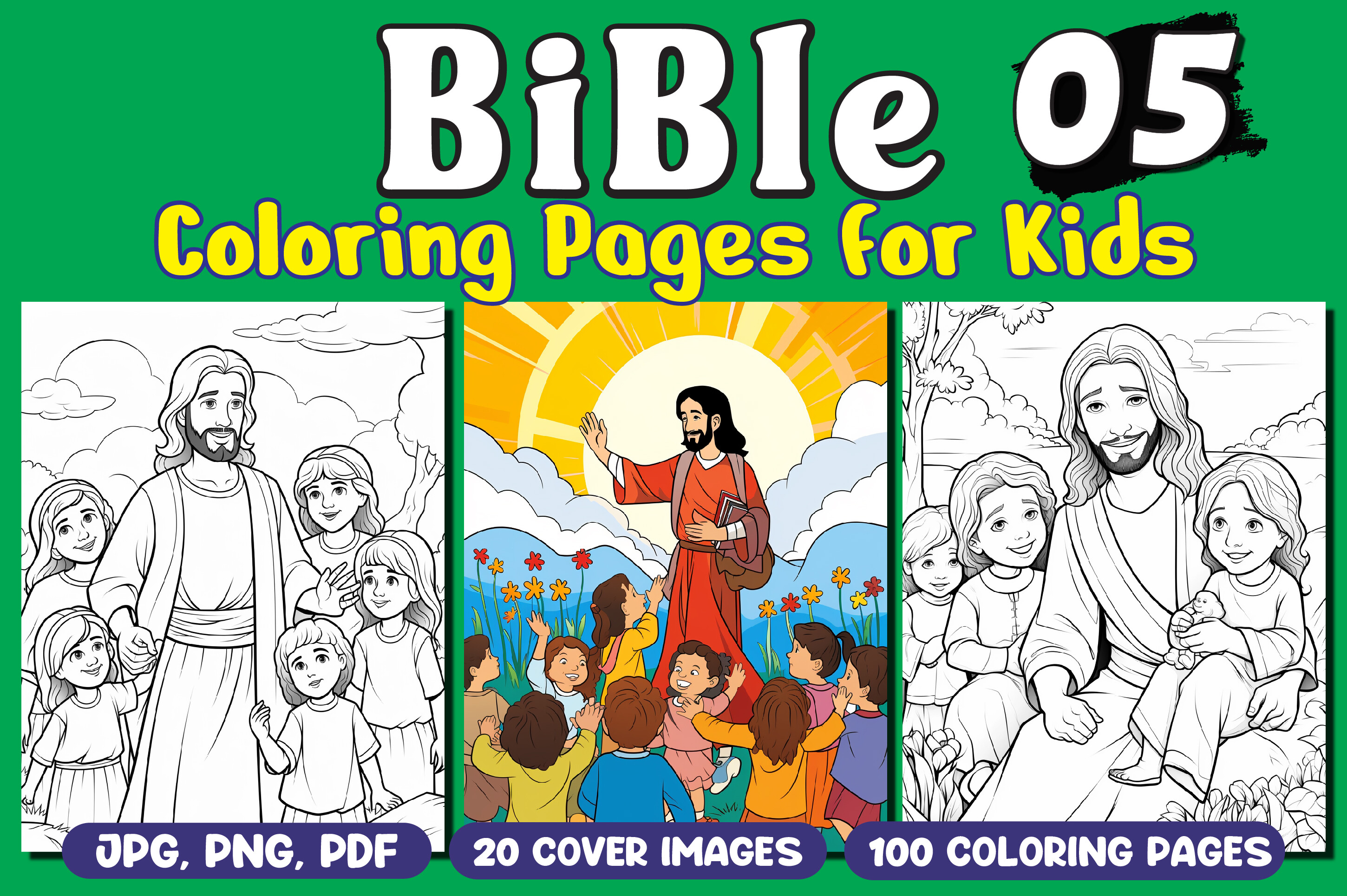 Bible Coloring Pages for Kids Vol - 05