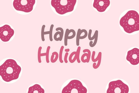 Christmas Donuts Font PNG with transparent background - Preview 3
