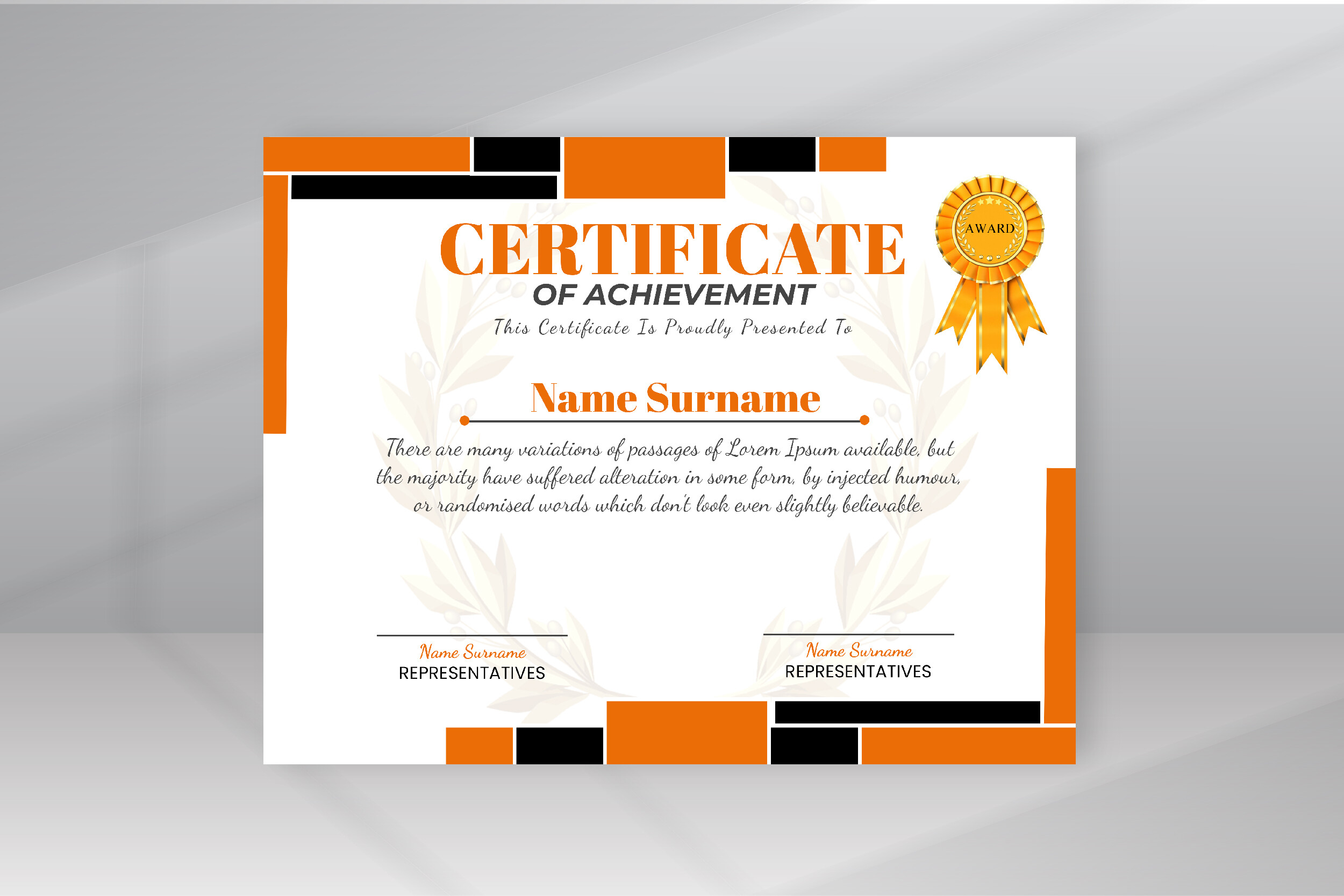 Elegant Certificate of Achievement Graphic by VMSIT · Creative Fabrica