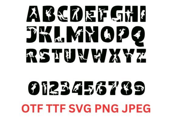 Hip Hop Dance Font PNG with transparent background - Preview 1