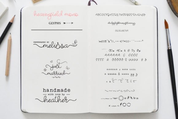 Heavenfield Mono Font PNG with transparent background - Preview 2