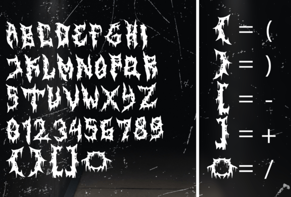 Horrorizer Font PNG with transparent background - Preview 1