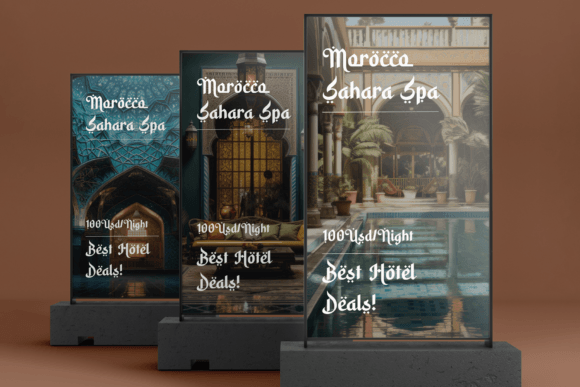 Sahara Scrolls Font PNG with transparent background - Preview 5