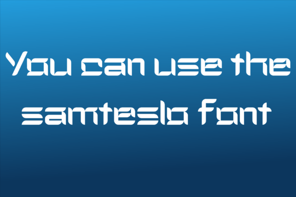 Samteslo Font font preview - 4