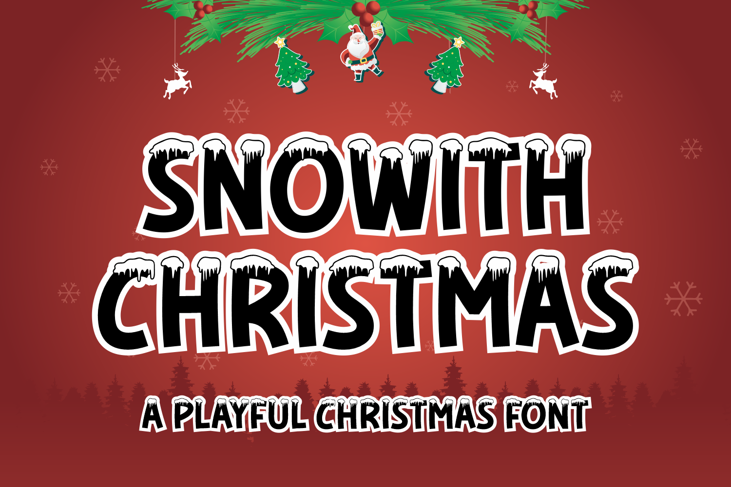 Snowith Christmas preview: snow capped festive letters
