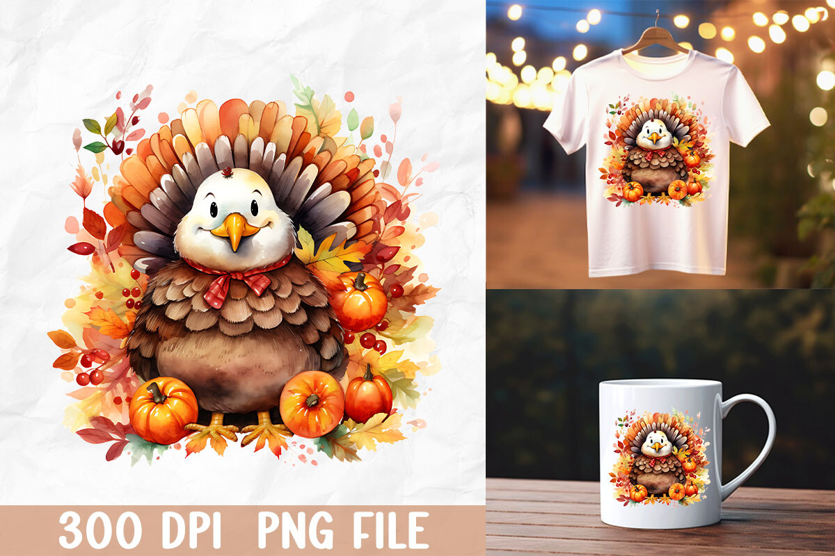 Turkey with Native Hat Design Graphic by Kanweat · Creative Fabrica