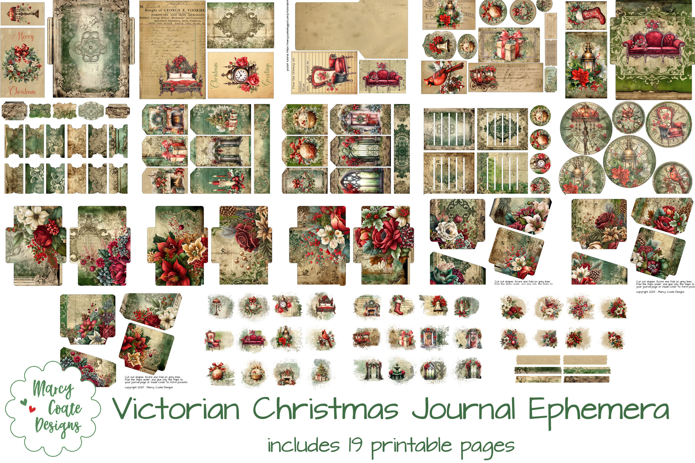 Victorian Christmas Journal & Ephemera