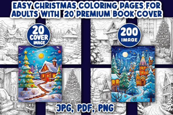 200 Easy Christmas Coloring Pages Adult