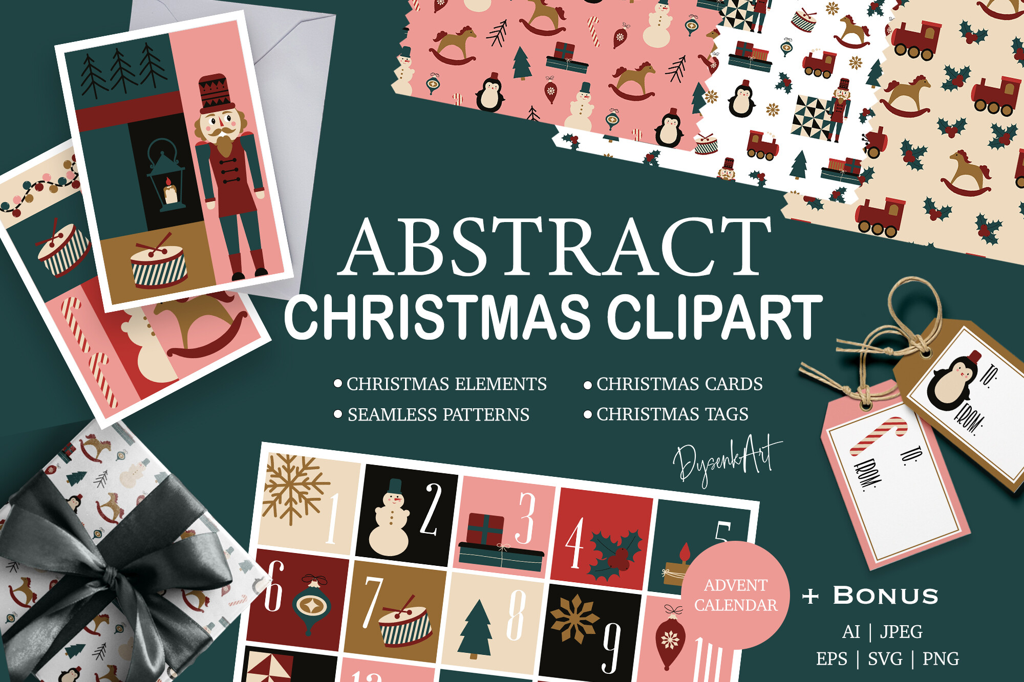Abstract Christmas Clipart