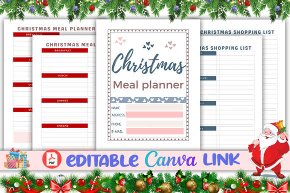Christmas Meal Planner Canva Template