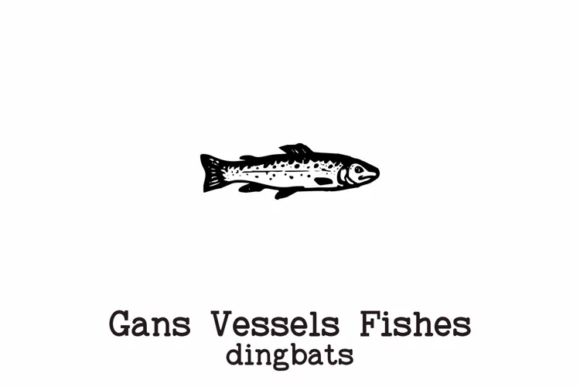 Gans Vessels Fishes Font - Preview 3