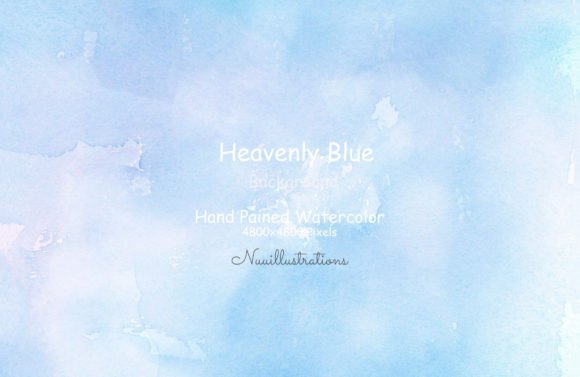 Heavenly Blue Watercolor Background
