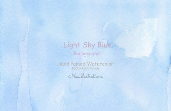 Light Sky Blue Watercolor Background