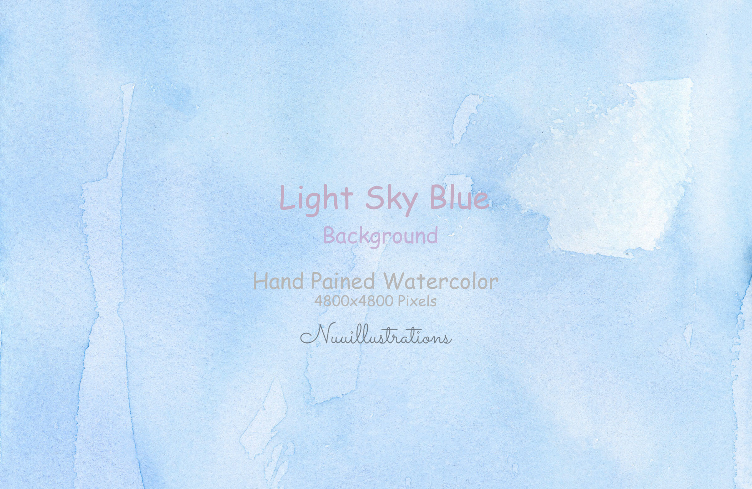 Light Sky Blue Watercolor Background