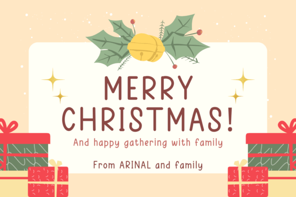 Merry Holly Font PNG with transparent background - Preview 3