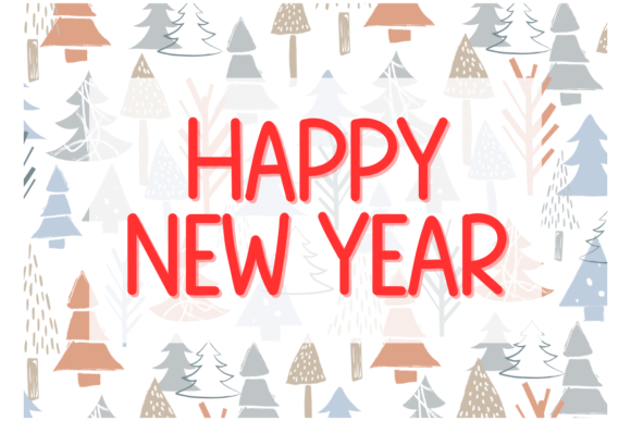 Merry Holly Font PNG with transparent background - Preview 4