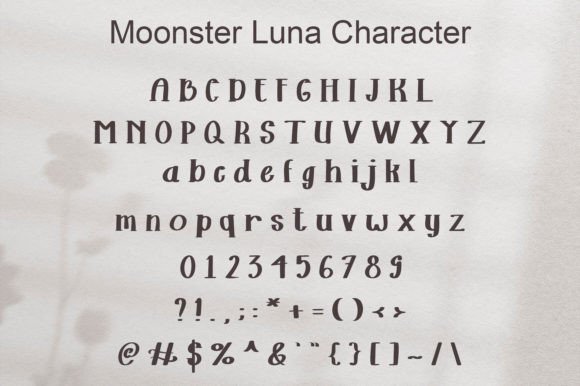 Moonster Luna Font PNG with transparent background - Preview 5