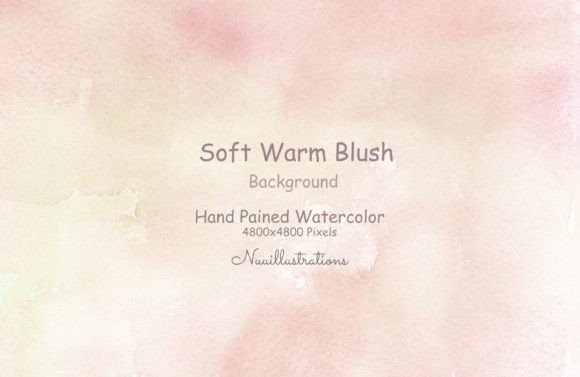 Soft Warm Blush Watercolor Background