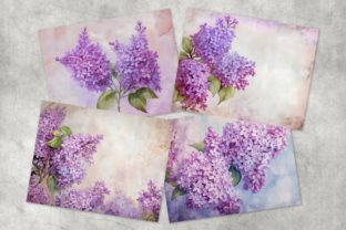 Lilac Flowers Junk Journal Pages Graphic by AS Digitale · Creative Fabrica