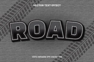 Asphalt Road Street Vector Text Effect