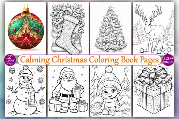 Calming Christmas Coloring Book Pages