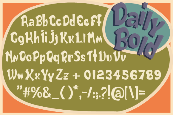 Daily Bold Font font preview - 3