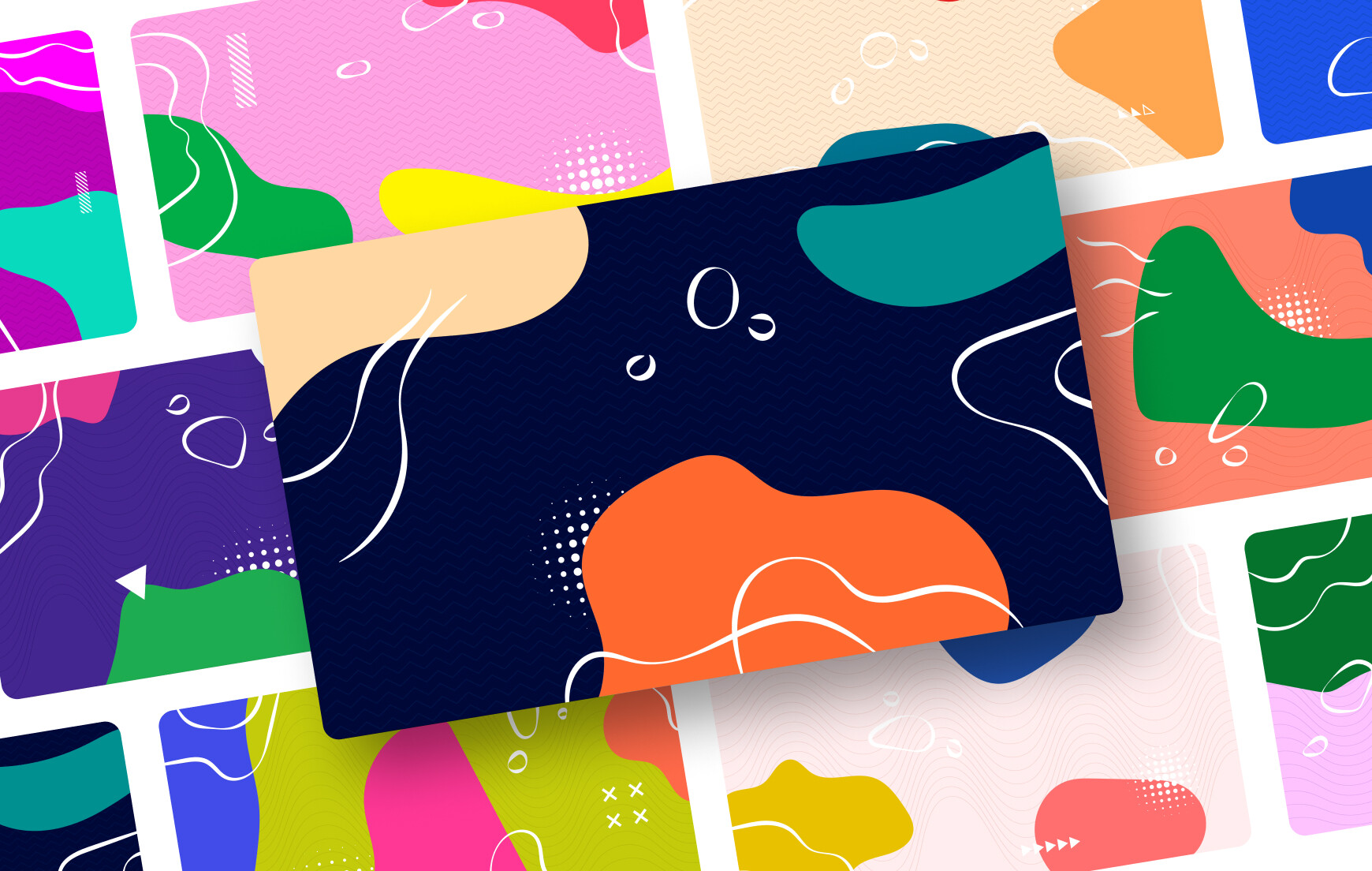 Flat Abstract Background Pack Graphic by panencreative · Creative Fabrica