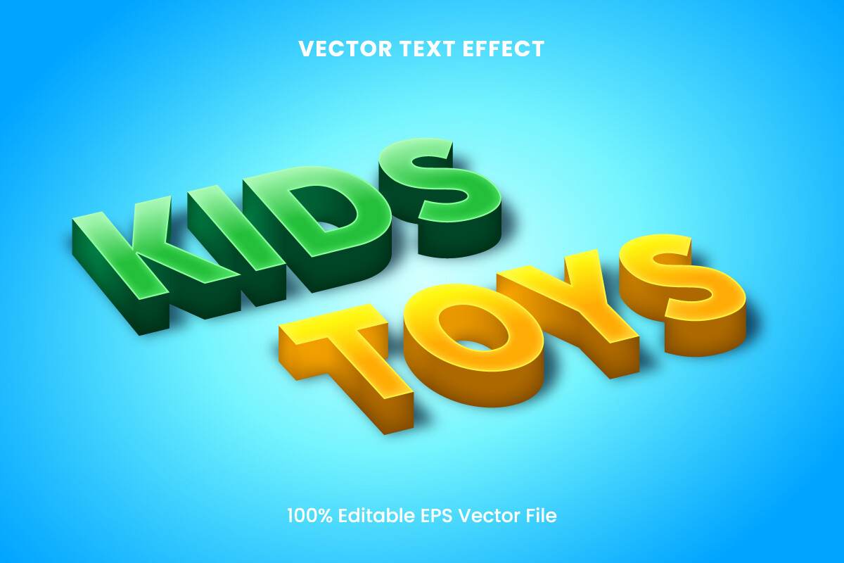 Kid's Toys Vector Text Effect Graphic by The Digital Cube · Creative ...