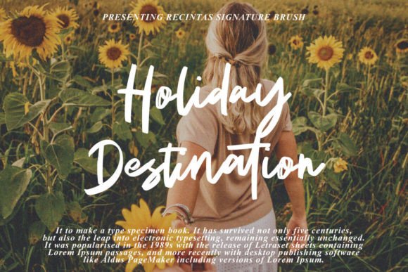 Recintas Font font preview - 1