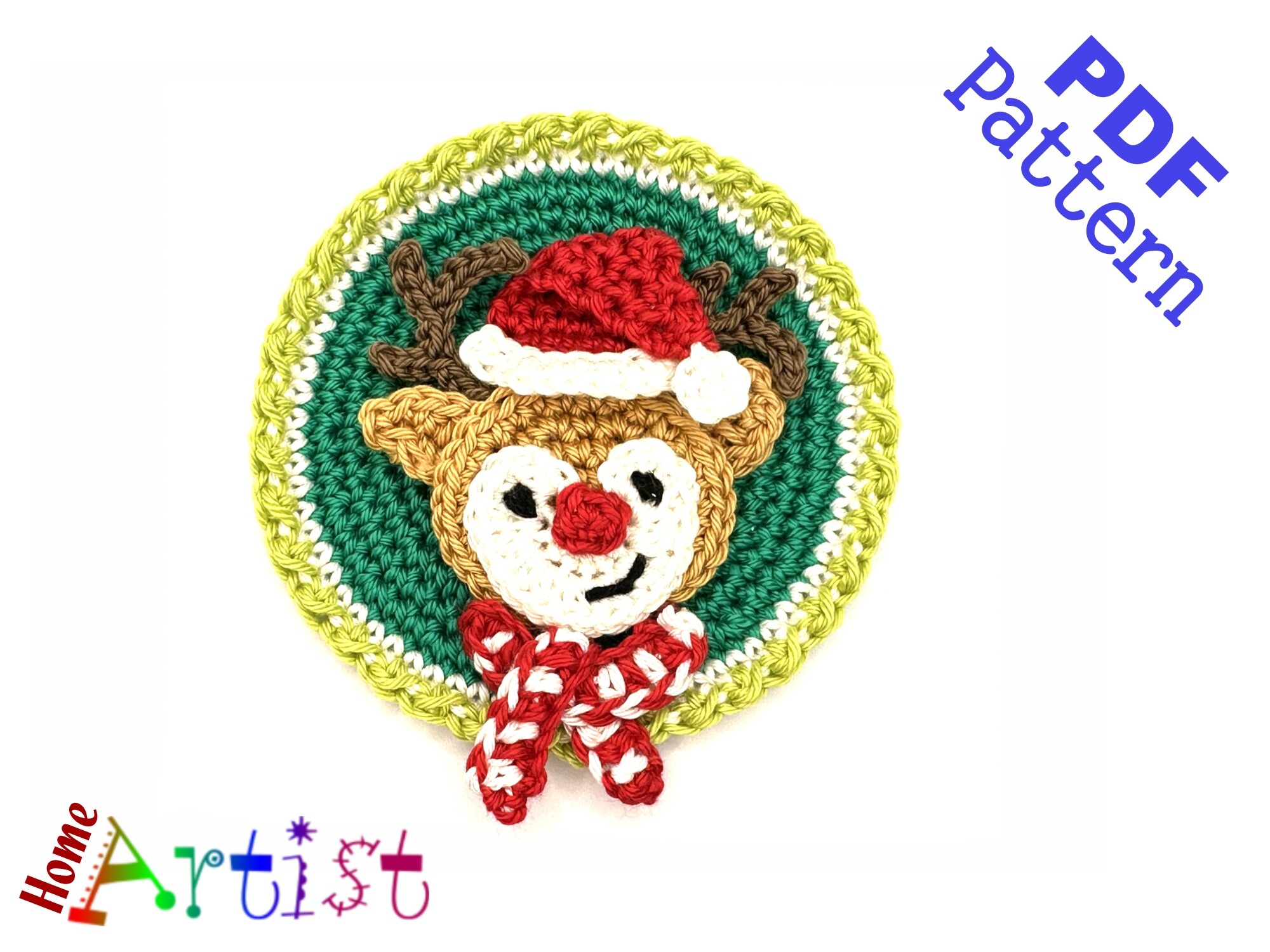 Reindeer Patch Crochet Applique