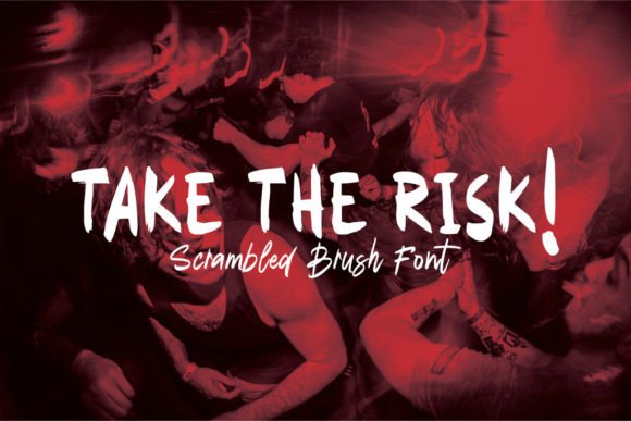 Scrambled Brush Font PNG with transparent background - Preview 4