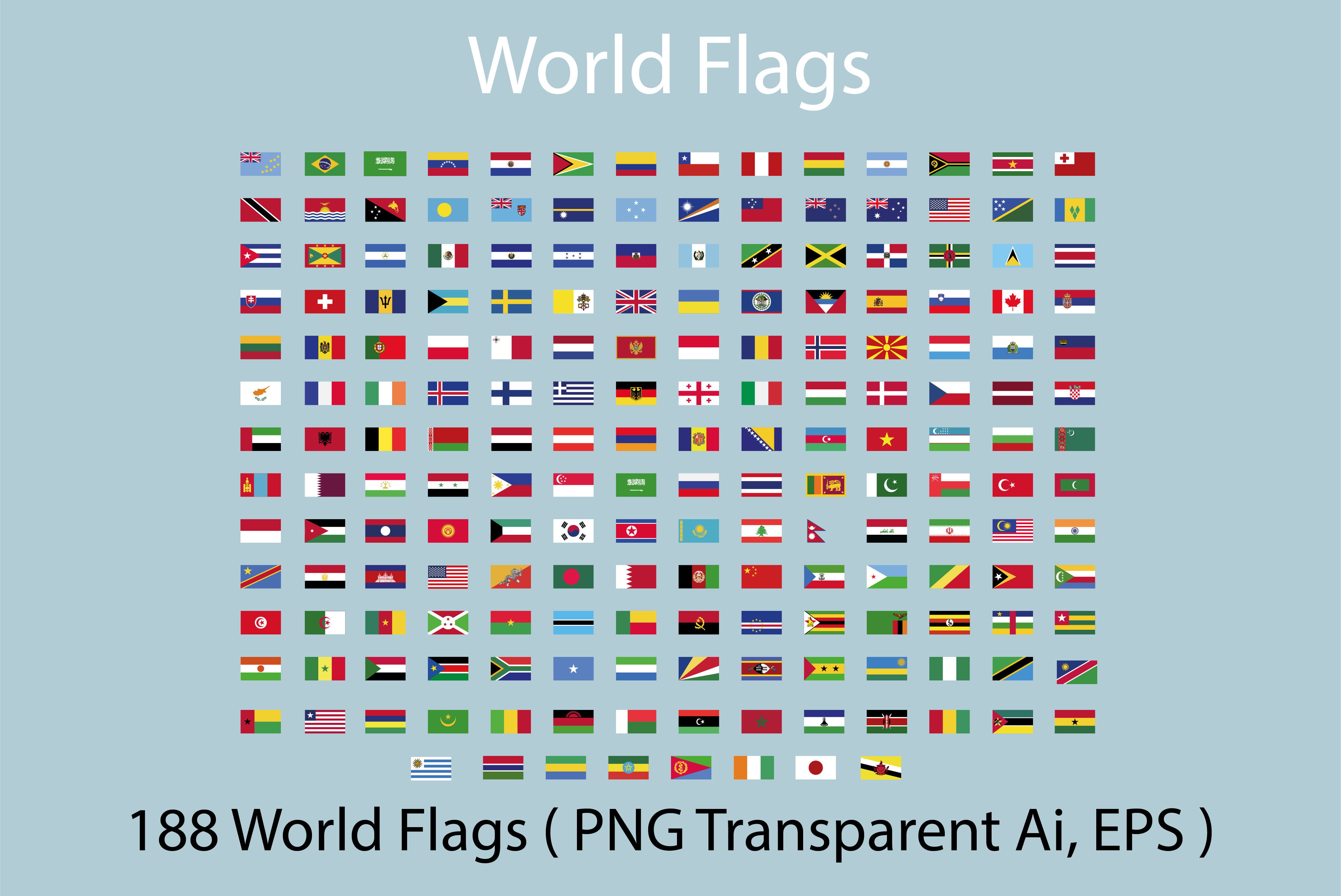 World Flags Bundle Clipart Graphic by EDDI · Creative Fabrica
