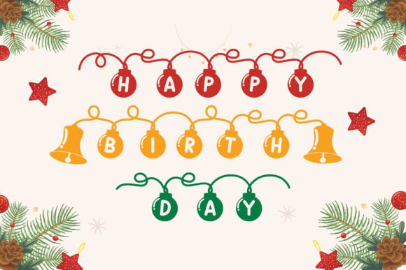 Balls Christmas Font - Preview 2