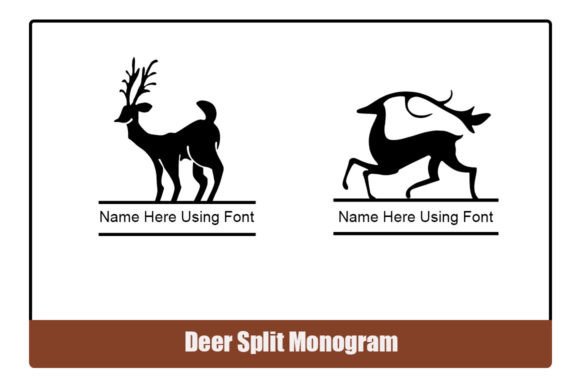 Deer Split Monogram Font - Preview 1