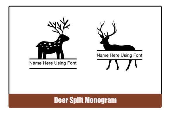 Deer Split Monogram Font - Preview 2