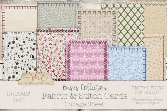 Fabric & Stitch Cards | Journal Ephemera