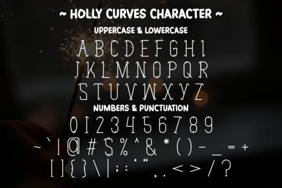 Holly Curves Font PNG with transparent background - Preview 6