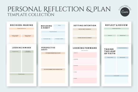 Reflection & Plan CANVA Template Set