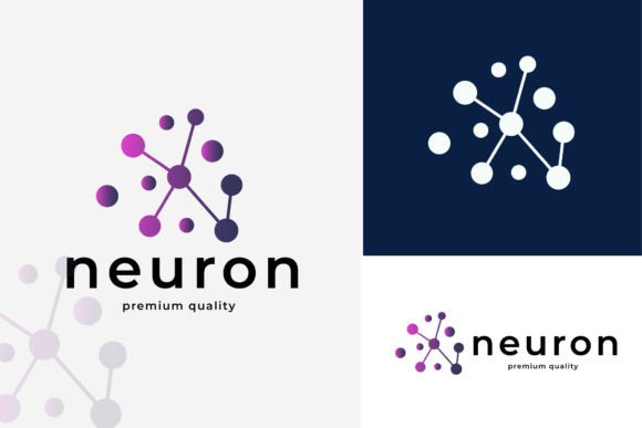 Abstract Neuron Logo for Medical Idea