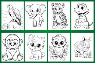 220 Wild Animals Coloring Pages for Kids Graphic by GoLdeN ArT ...