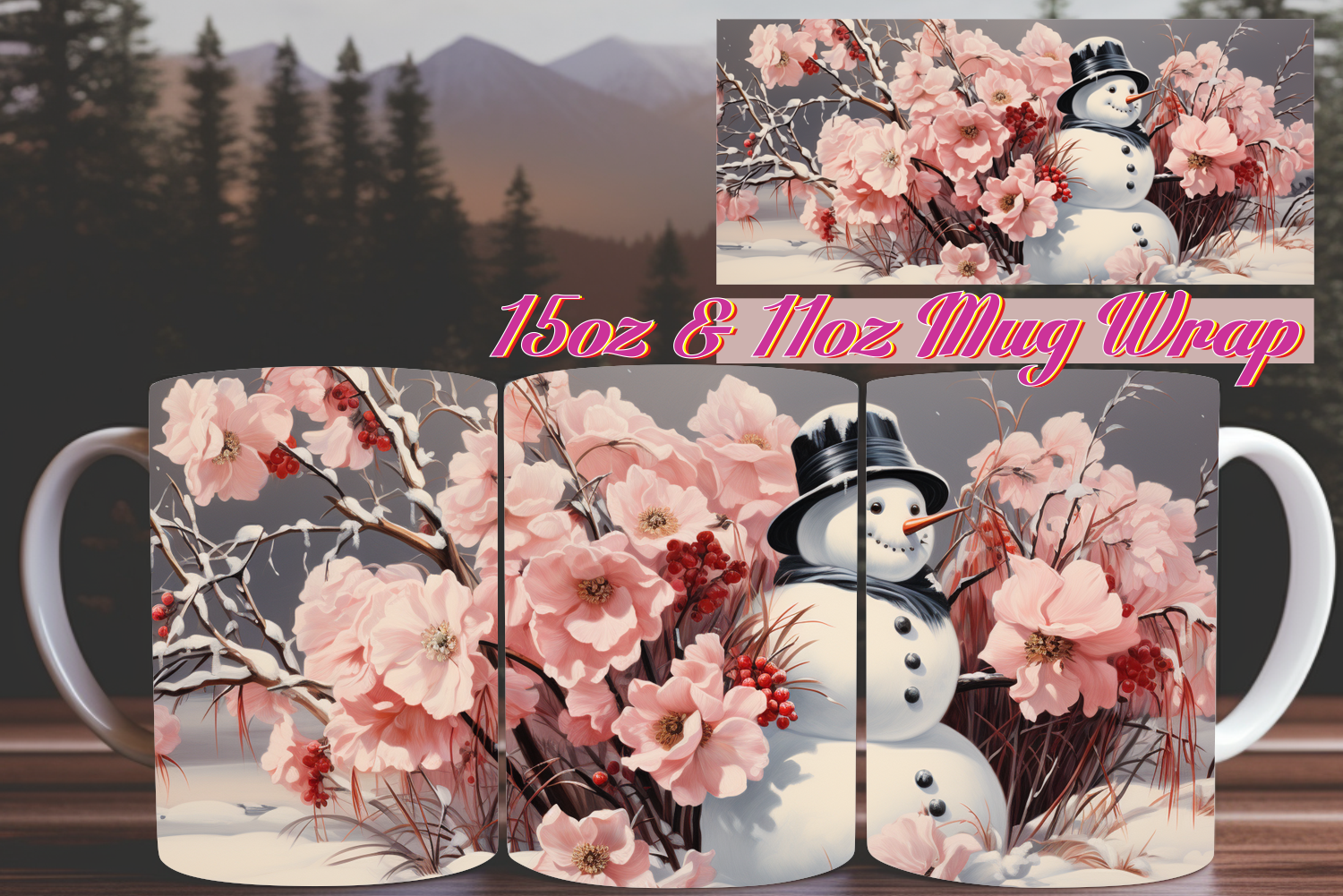3D Christmas Splendor Mug Wrap 15oz Graphic by svgyeahyouknowme ...