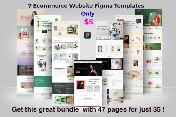 7 Ecommerce Website Figma templates