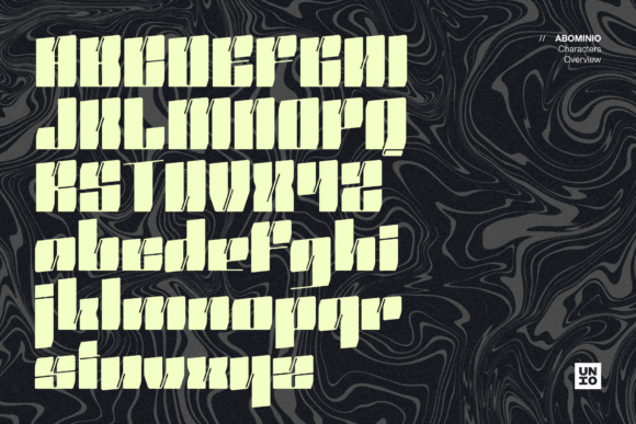 Abominio Font PNG with transparent background - Preview 4