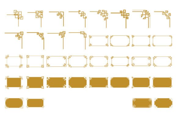 Border Frame Chinese Vector Template Graphic Logos By marsono