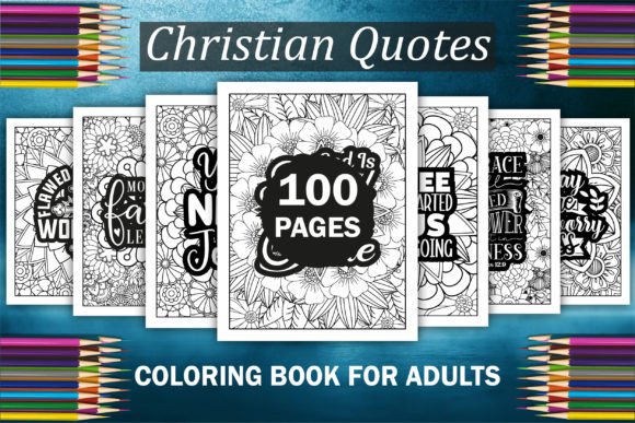 Christian Quotes Coloring Book -kdp