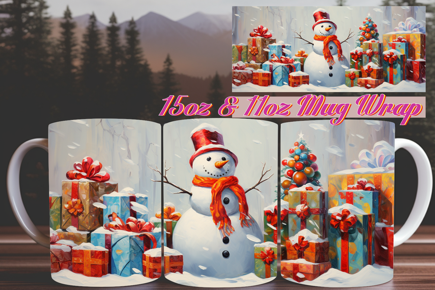 Christmas Fantasy 3D Mug Wrap 11oz Graphic by svgyeahyouknowme ...