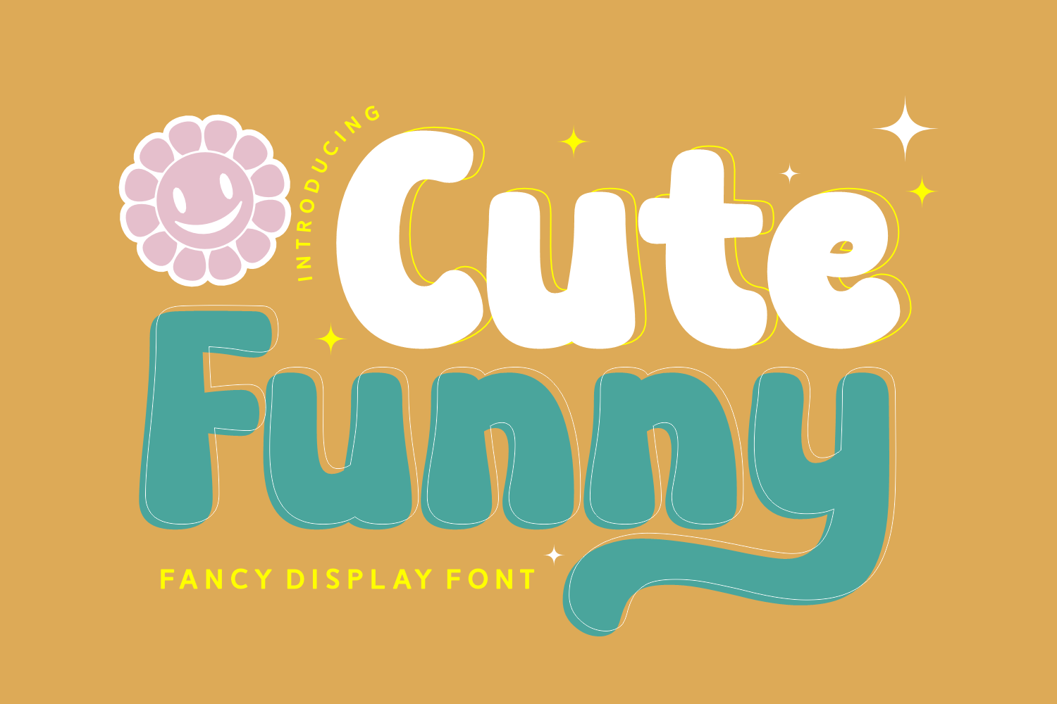 Cute Funny preview: thick chubby display font